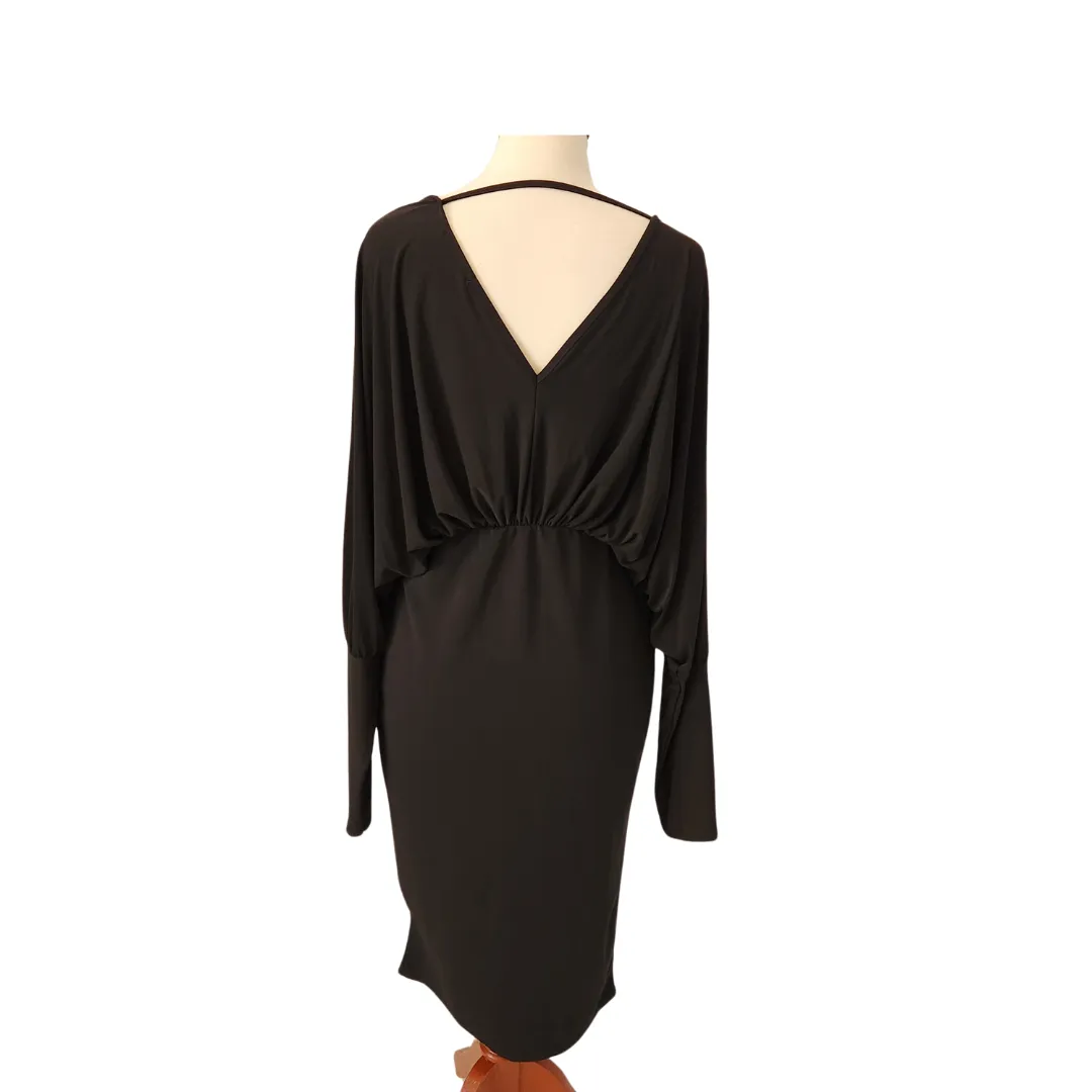 Quiz Black Deep V-neck Long Dress | Gently Used |