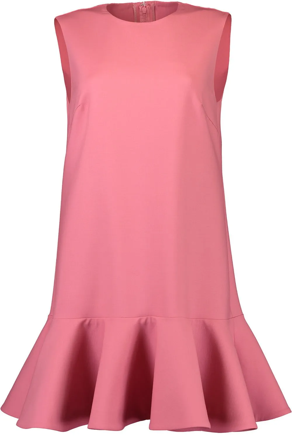 Sleeveless Flounce Mini Dress - Dark Rose