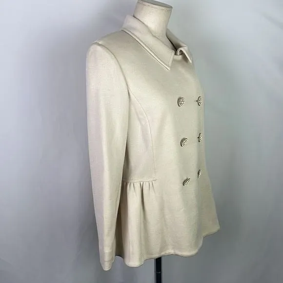 St JohnCream Jacket With Cream Beaded Buttons