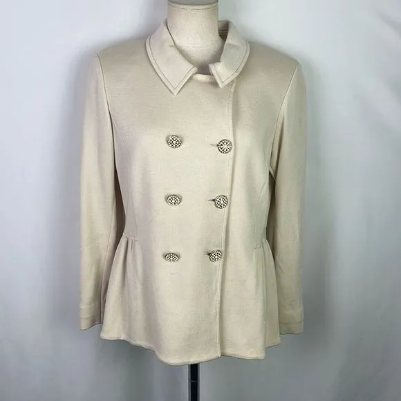 St JohnCream Jacket With Cream Beaded Buttons