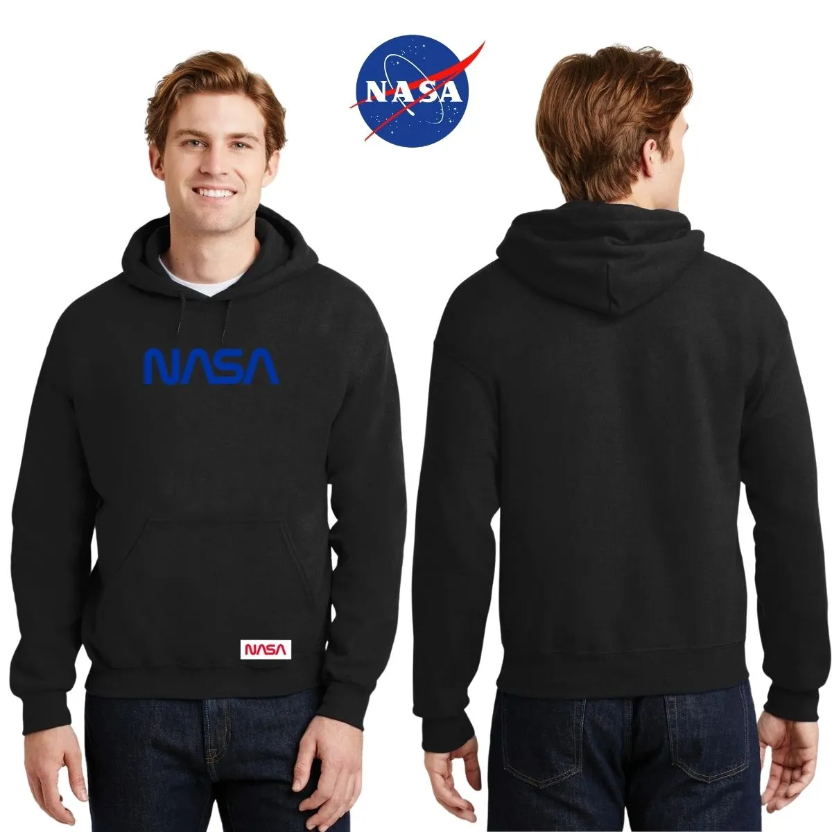 Sudadera para Hombre Hoodie Nasa Worm Blue