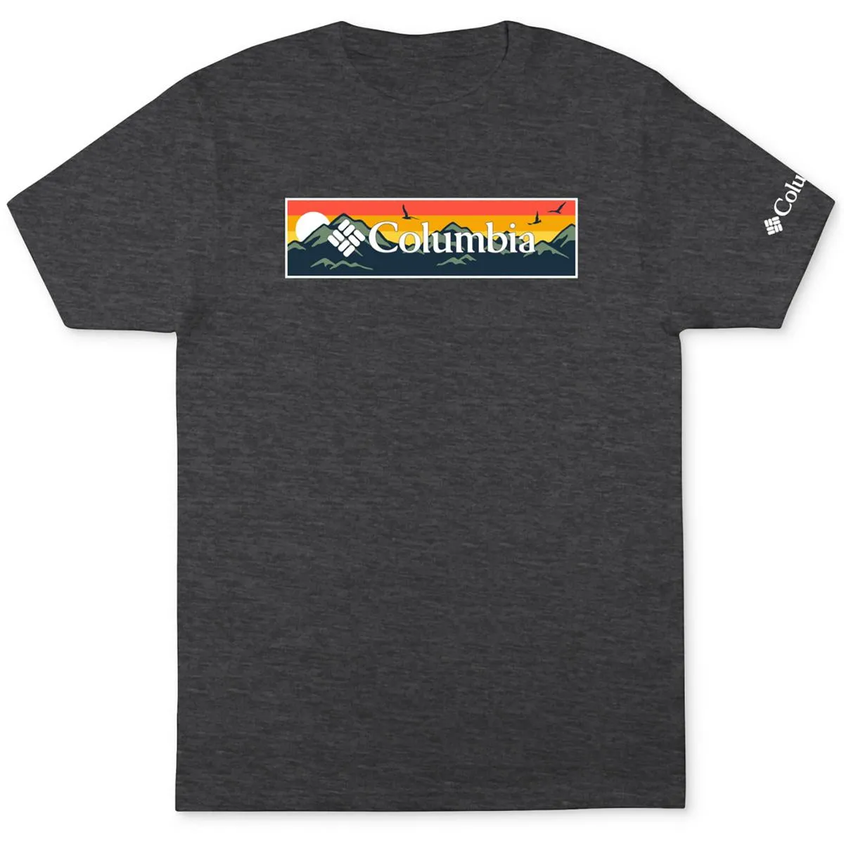 Sunset Mens Graphic Heathered T-Shirt