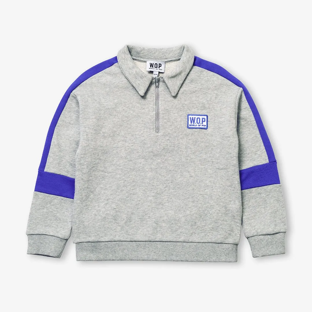 Sweatshirt "polo" for children in organic cotton