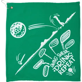 Swing Swear Repeat Golf Towel