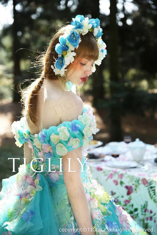 TIGLILY Pandora Series-Grace Wedding Dress Flower Color Dress (c156)