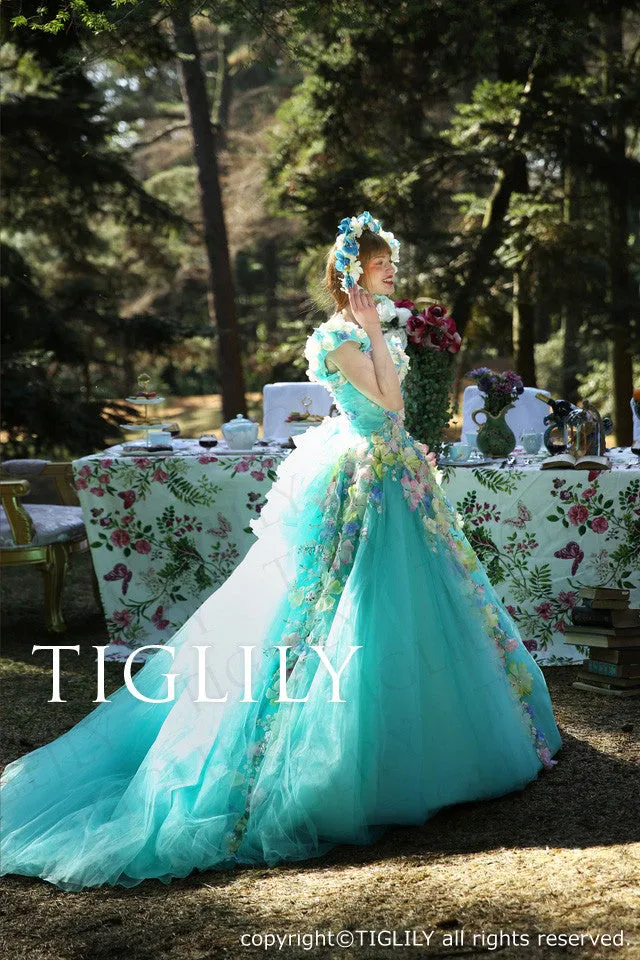 TIGLILY Pandora Series-Grace Wedding Dress Flower Color Dress (c156)