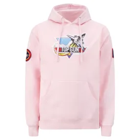 TOP GUN Unisex Retro Logo Hoodie - LIGHT PINK