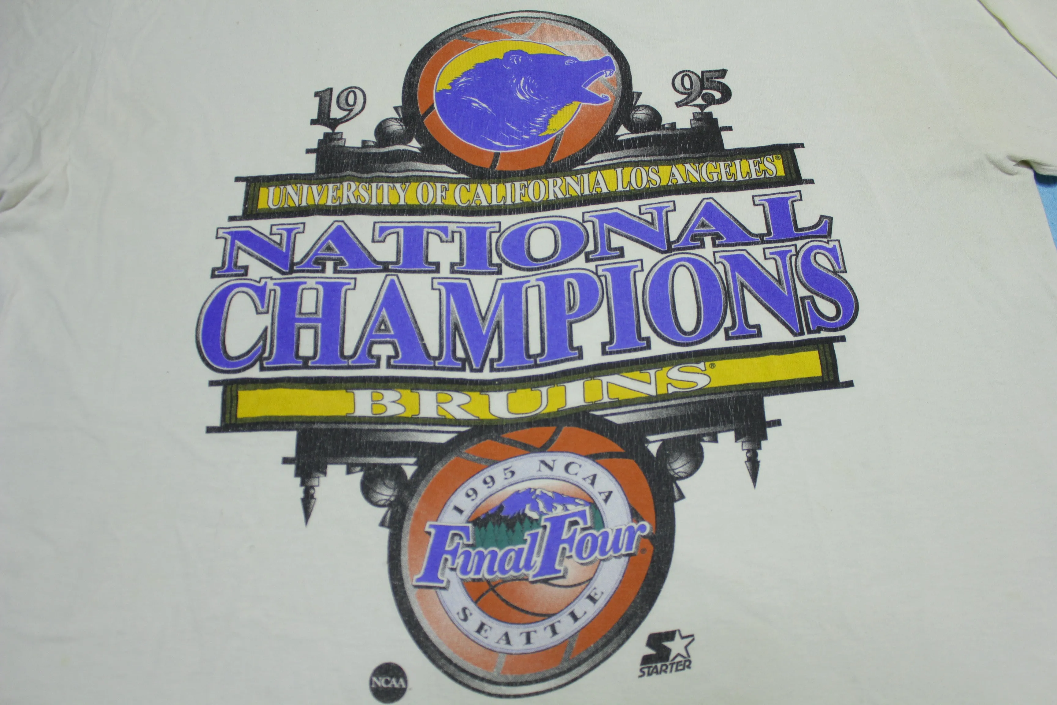 UCLA Bruins Vintage 1995 Final Four Seattle National Champions 90's Starter T-Shirt