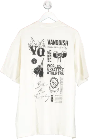 Vanquish Cream Worlds Greatest Athletes Oversized T Shirt UK L